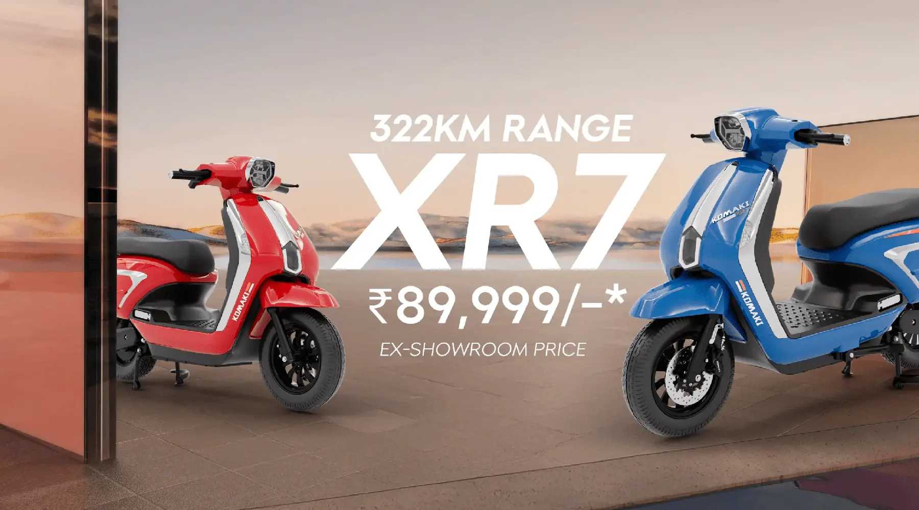 Komaki XR7 Scooter लंबी रेंज, स्मार्ट फीचर्स और किफायती कीमत के साथ आया नया इलेक्ट्रिक स्कूटर